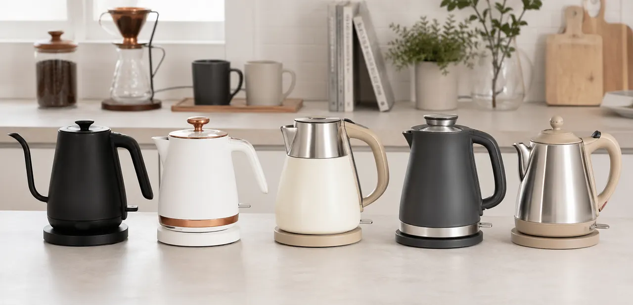 【2026年版】電気ケトル おすすめベスト5｜BALMUDA・タイガー・T-fal・象印・DeLonghiをデザイン×機能で比較