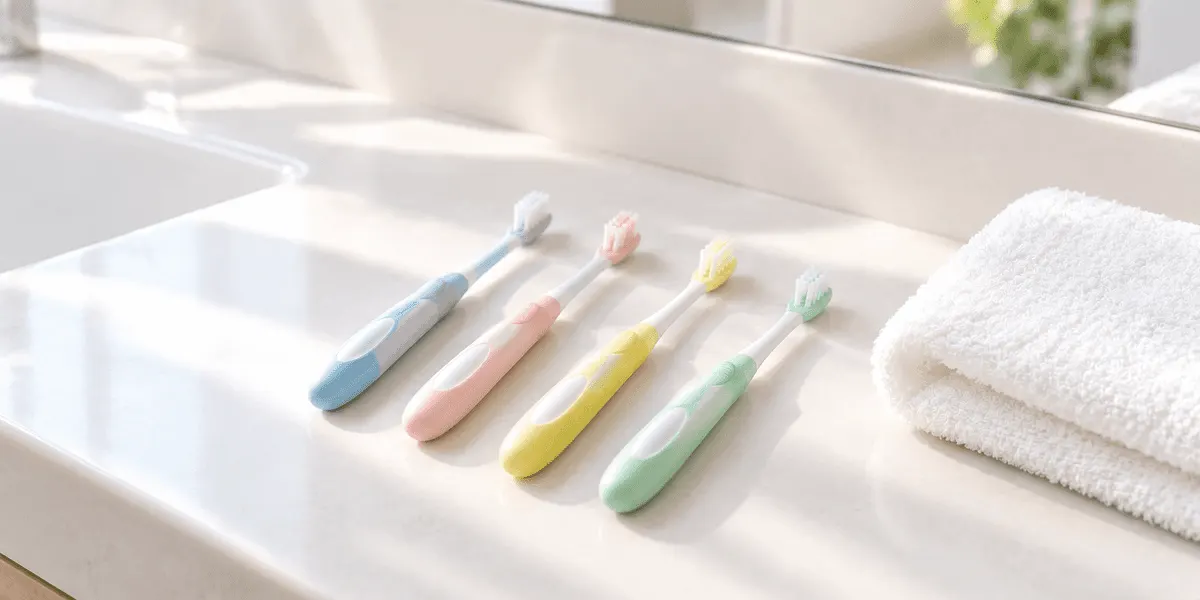 サンスター GUM(ガム)デンタルブラシ こども #76 乳歯期用 やわらかめ(6本セット・アソートカラー) のレビュー画像(評価★4.4)
