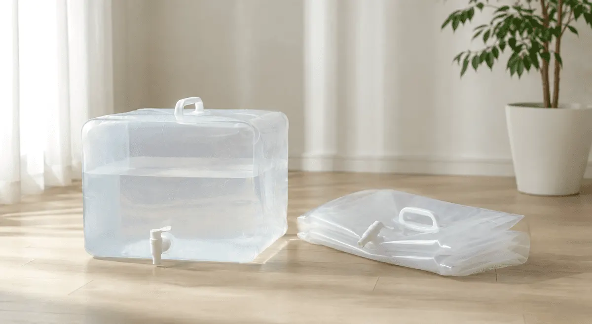 アイリスオーヤマ ウォータータンク 10L WAT-10L(折りたたみ・コック付き) のレビュー画像(評価★4.3)